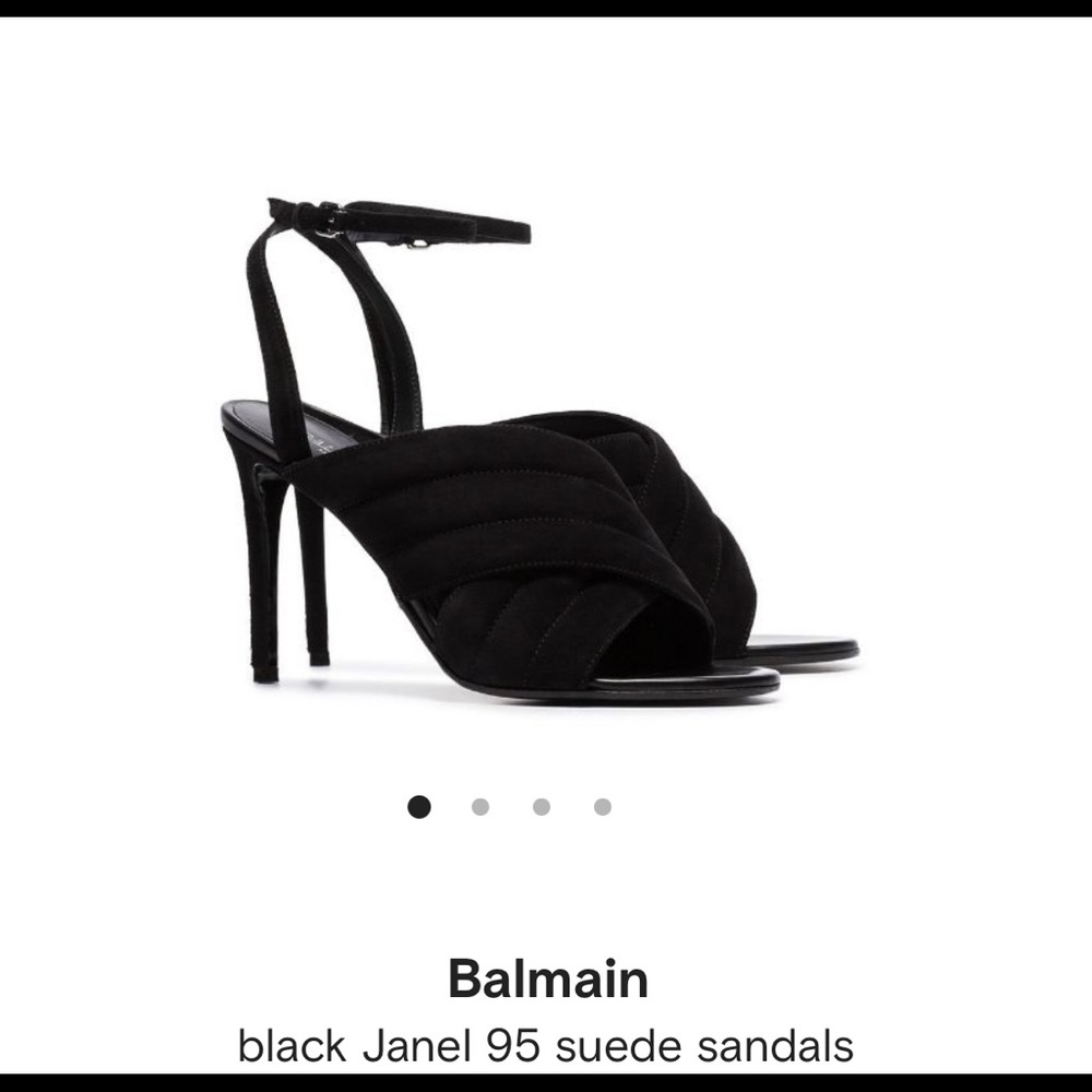 Balmain Black Janel 95 Heels NWT